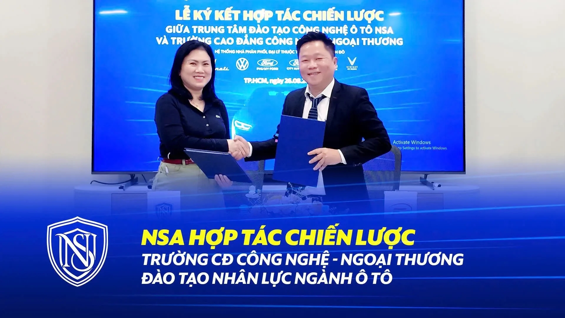 NSA hợp tác với Trường Cao đẳng Công nghệ - Ngoại thương đào tạo nhân lực ngành ô tô